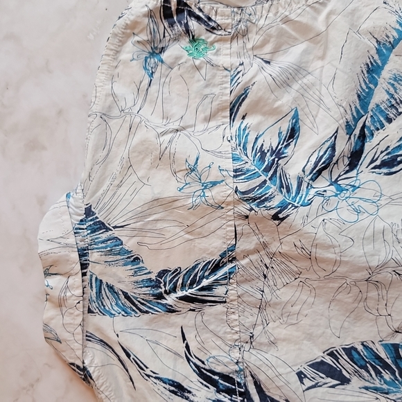 Men's small Ganesh short sleeve buttondown floral palm - Picture 3 of 4